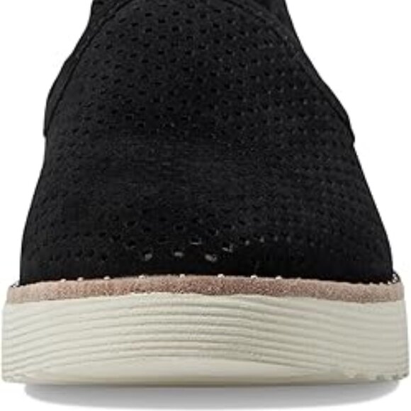 NEW JOHNSTON AND MURPHY Suede Mitzi Perforated Venetian Loafers black for women - Picture 7 of 9